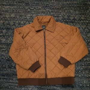 Wild Fable Women's Quilted Brown Bomber Jacket